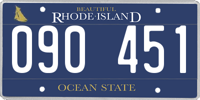 RI license plate 090451