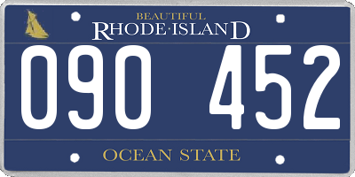 RI license plate 090452
