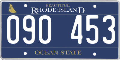RI license plate 090453