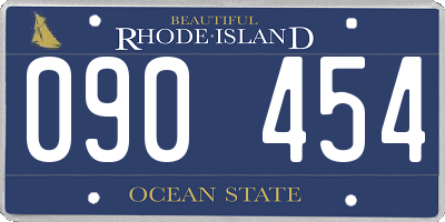 RI license plate 090454