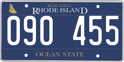 RI license plate 090455