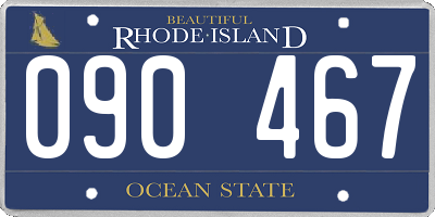 RI license plate 090467
