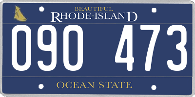RI license plate 090473