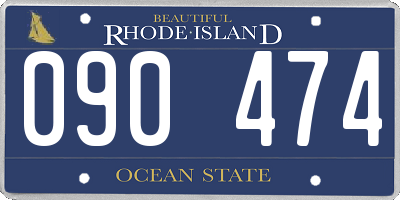 RI license plate 090474