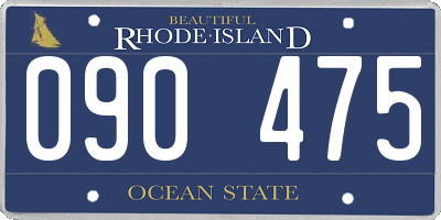 RI license plate 090475