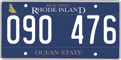 RI license plate 090476