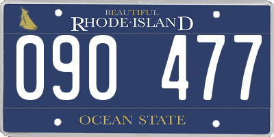 RI license plate 090477
