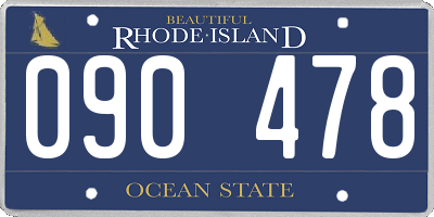 RI license plate 090478