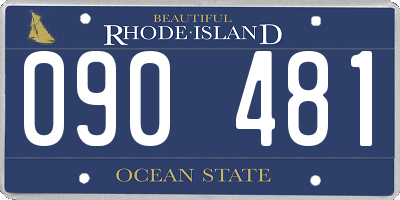 RI license plate 090481