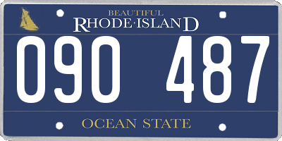 RI license plate 090487