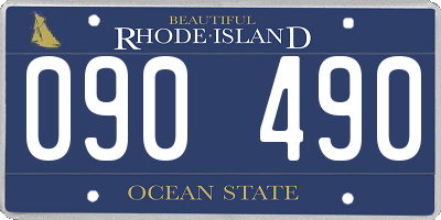 RI license plate 090490