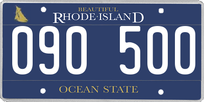 RI license plate 090500