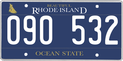 RI license plate 090532