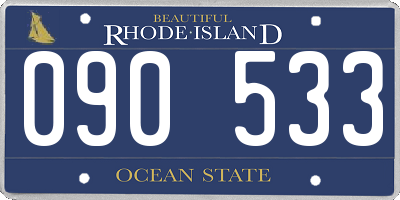 RI license plate 090533