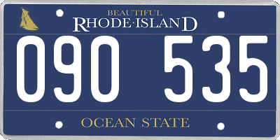 RI license plate 090535
