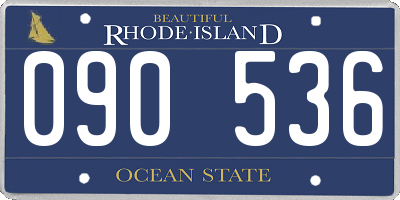 RI license plate 090536