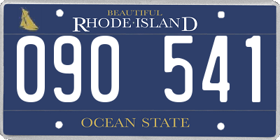 RI license plate 090541