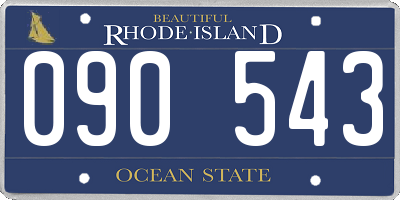 RI license plate 090543