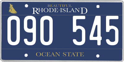 RI license plate 090545
