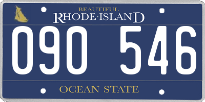RI license plate 090546