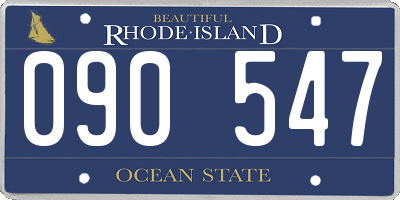 RI license plate 090547