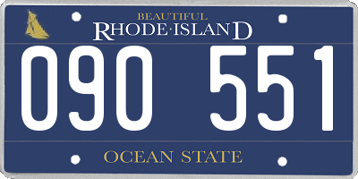 RI license plate 090551
