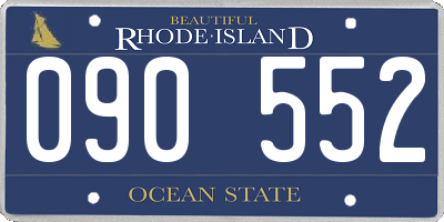 RI license plate 090552