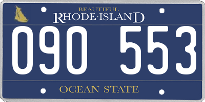 RI license plate 090553