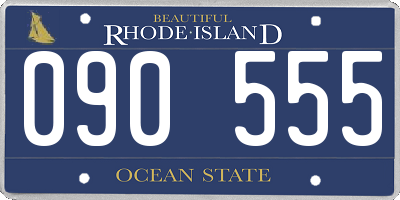 RI license plate 090555