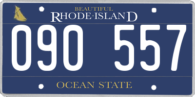 RI license plate 090557