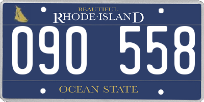 RI license plate 090558