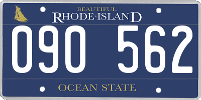 RI license plate 090562