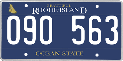 RI license plate 090563