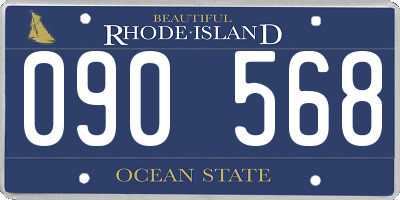 RI license plate 090568