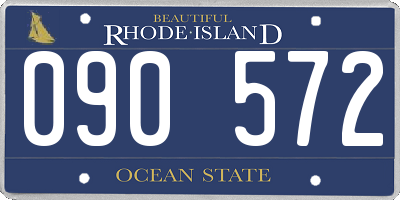 RI license plate 090572