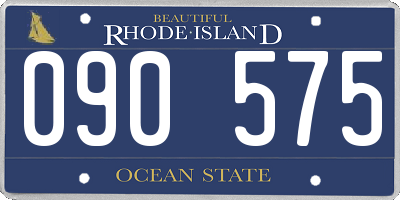 RI license plate 090575