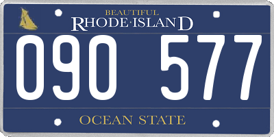 RI license plate 090577