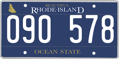 RI license plate 090578