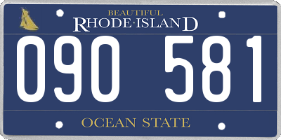 RI license plate 090581