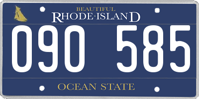 RI license plate 090585