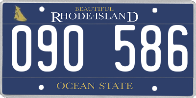 RI license plate 090586