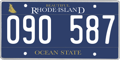 RI license plate 090587