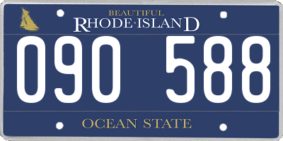RI license plate 090588
