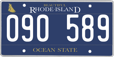 RI license plate 090589