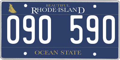 RI license plate 090590