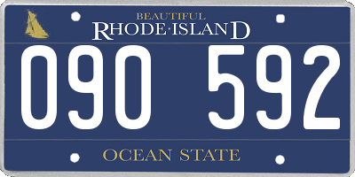 RI license plate 090592