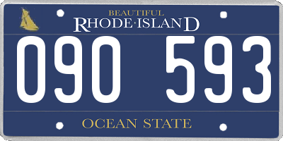 RI license plate 090593