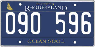 RI license plate 090596