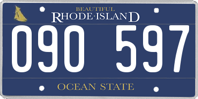 RI license plate 090597
