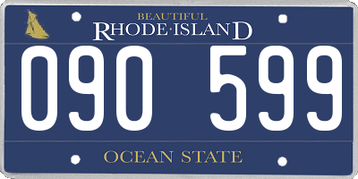 RI license plate 090599